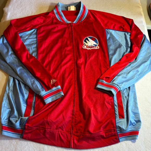Majestic Other - San Diego Clippers Hardwood Classics NBA Track Jacket Majestic 3XL Warm Up Mens